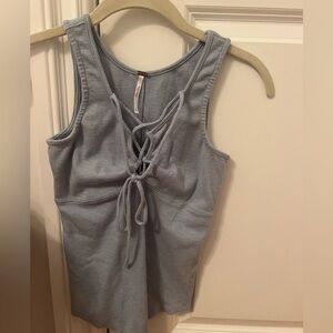 Free People blue tank top